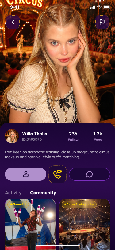 MonkPop member profile screen